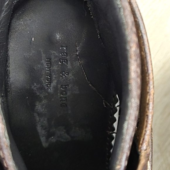 Rag & Bone Harrow Dark Brown Leather Ankle Boots Size 40 EU 9 US - Picture 9 of 12